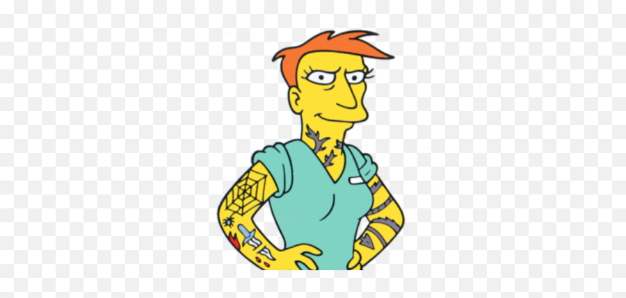 Tattoo Annie Simpsons Wiki Fandom - Simpson With Tattoo Png,Sleeve Tattoos Png