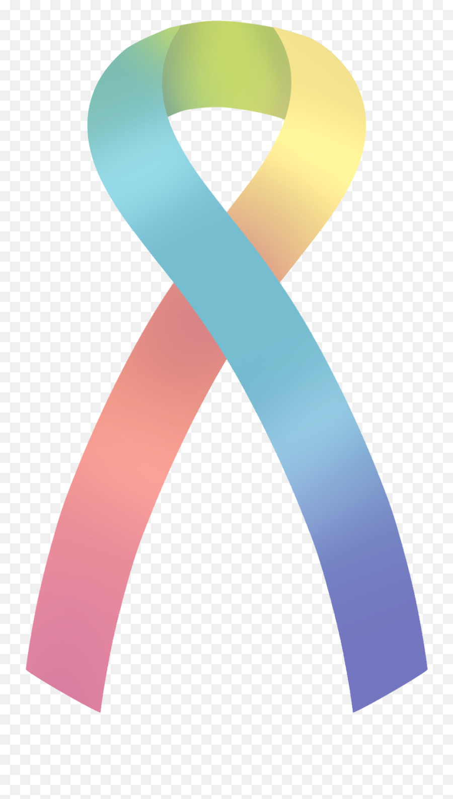 Rainbow Ribbon For Autism Pastel - Autism Rainbow Ribbon Png,Pastel Rainbow Png
