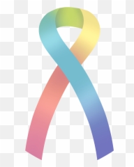 Rainbow Ribbon For Autism Pastel - Autism Rainbow Ribbon Png,Pastel Rainbow Png