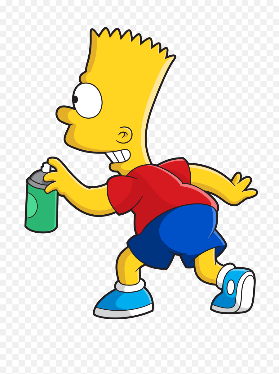Los Simpsons Png 1 Image - Bart Simpson Spray Painting,The Simpsons Png