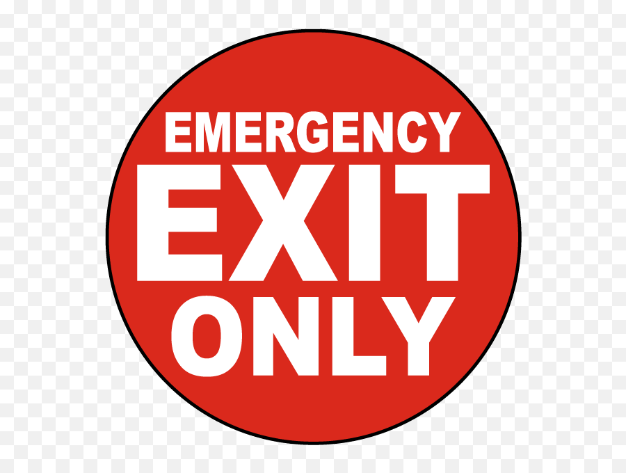 Download Hd Emergency Exit Only Floor Sign - Fire Exit Do Folkeaksjonen Nei Til Mer Bompenger Png,Exit Sign Png