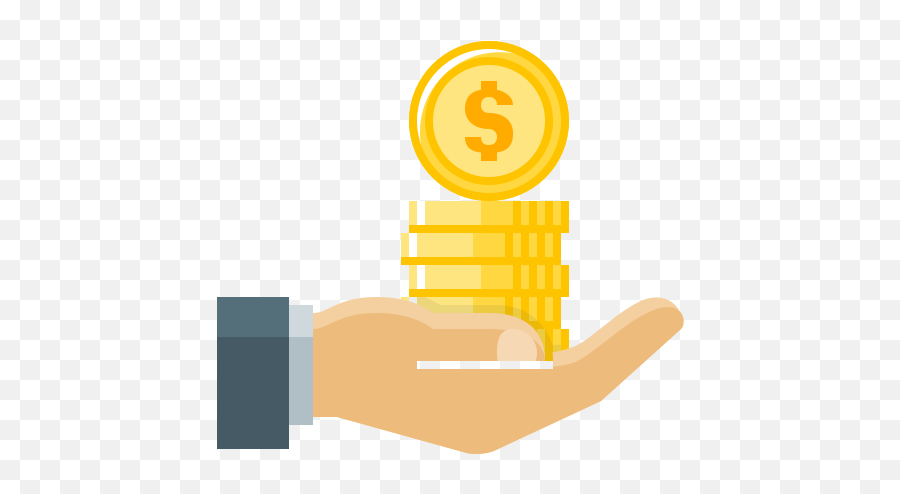 Cash Out Coins Hand Loan Money - Money Clipart Icon Png,Money Icon Png