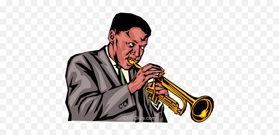 Trumpet Player Royalty Free Vector Clip - International Jazz Day Gif Png,Trumpet Transparent Background