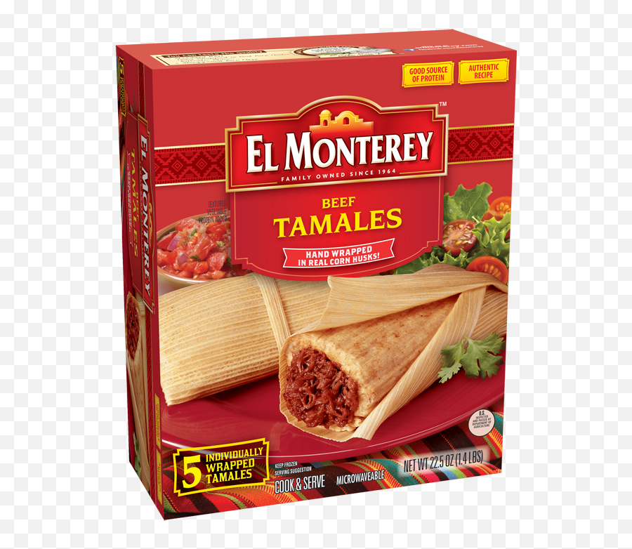 Frozen Tamales With Beef 6 El Monterey - El Monterey Beef Tamales Png,Tamales Png