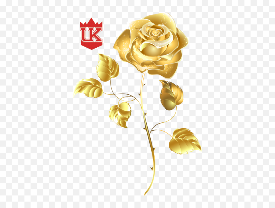 Gold Rose Psd Official Psds - Transparent Gold Rose Png,Gold Flowers Png