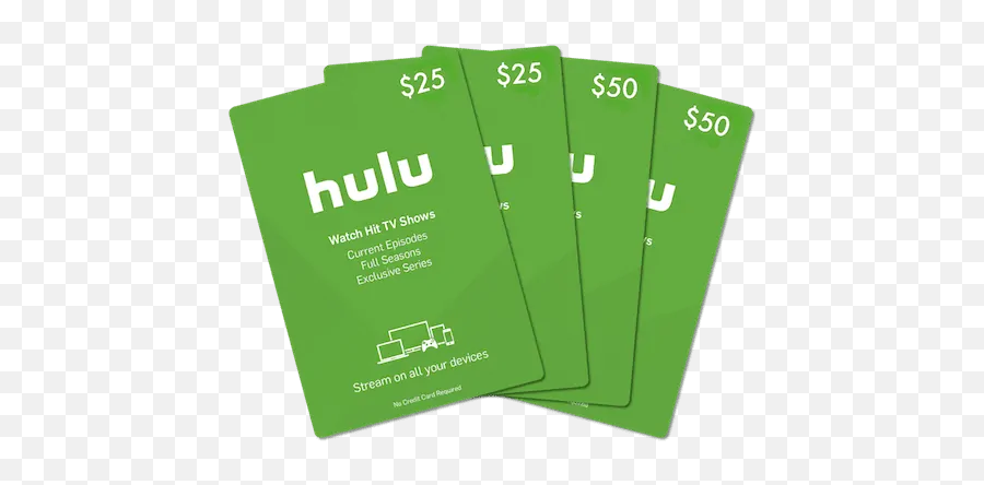 Hulu Gift Card 50 U2013 Giftcardsquare - Hulu Live Gift Card Png,Hulu Logo Png
