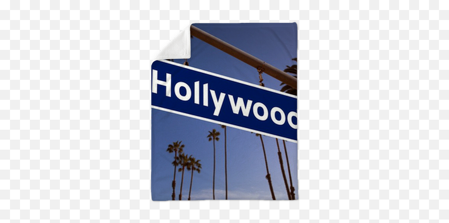 Hollywood Sign Illustration Over La Palm Trees Plush Blanket U2022 Pixers - We Live To Change Horizontal Png,Hollywood Sign Png