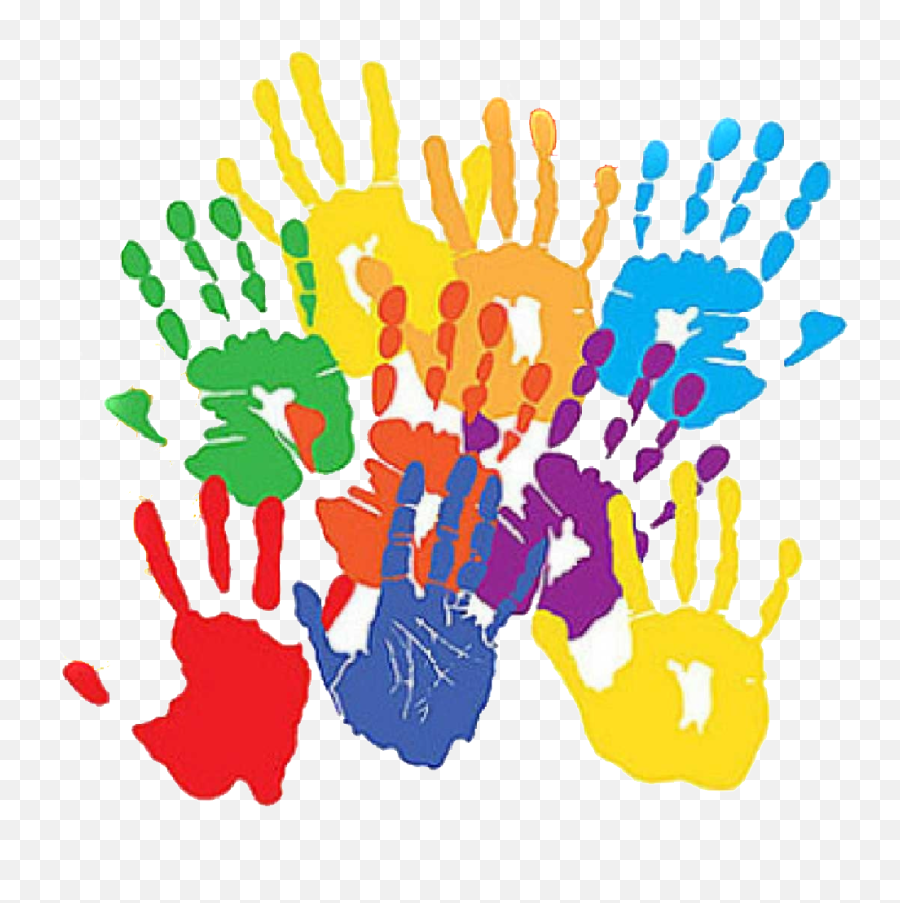Download Hd Free Kids Hand Prints Png - Hand Washing Day Colorful Hand Prints Png,Hand Print Png