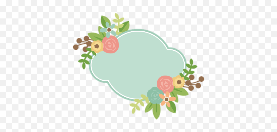 Tag Png Blue Green Flowers Cards - Label Flowers Full Size Banners Png,Green Flowers Png