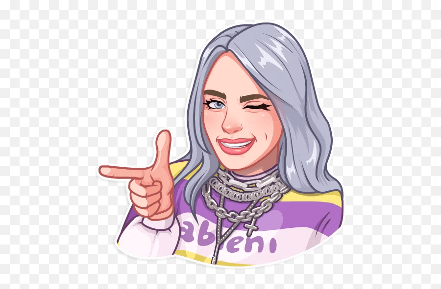 Billie Eilish - Telegram Sticker Billie Eilish Telegram Sticker Png,Billie Eilish Png