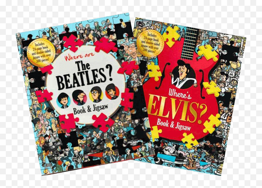 Bundle Of Whereu0027s Elvis And Where Are The Beatles - Books And Jigsaws Dot Png,The Beatles Transparent