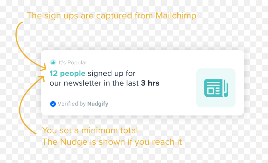 Turn Mailchimp Subscribers Into Social Proof Nudgify - Horizontal Png,Mailchimp Logo Png
