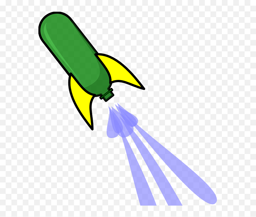 Cartoon Water Bottle Rocket Clipart - Full Size Clipart Bottle Rocket Clip Art Png,Cartoon Rocket Png