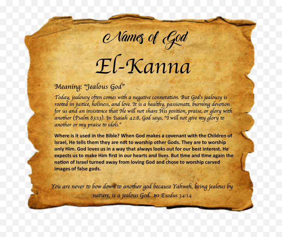 Names Of God El - Kanna Wellspring Christian Ministries Old Paper Png,Kanna Transparent