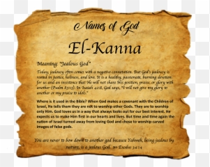 Names Of God El - Kanna Wellspring Christian Ministries Old Paper Png,Kanna Transparent