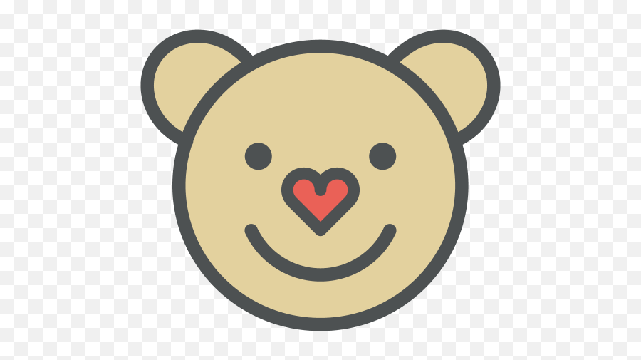 Love Bear Free Icon Of Flat Line Valentine Icons - Icon Bär Png,Bear Face Icon