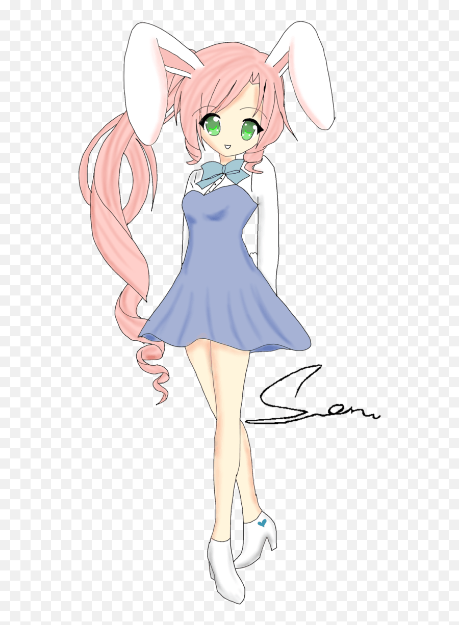 Cute Anime Girl Bunny Wallpapers - Wallpaper Cave Kawaii Anime Bunny Girl  Drawing Png,Pink Anime Girl Icon - free transparent png images 