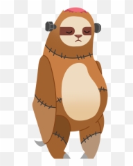 Sloth Zombie Cartoon - Free image Pixabay Happy png