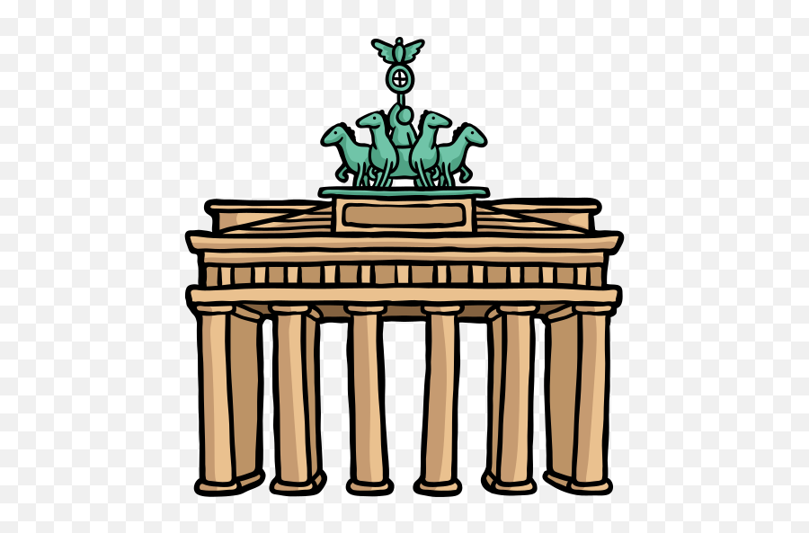 Brandenburg Gate - Brandenburg Gate Drawing Png,Tor Icon Png