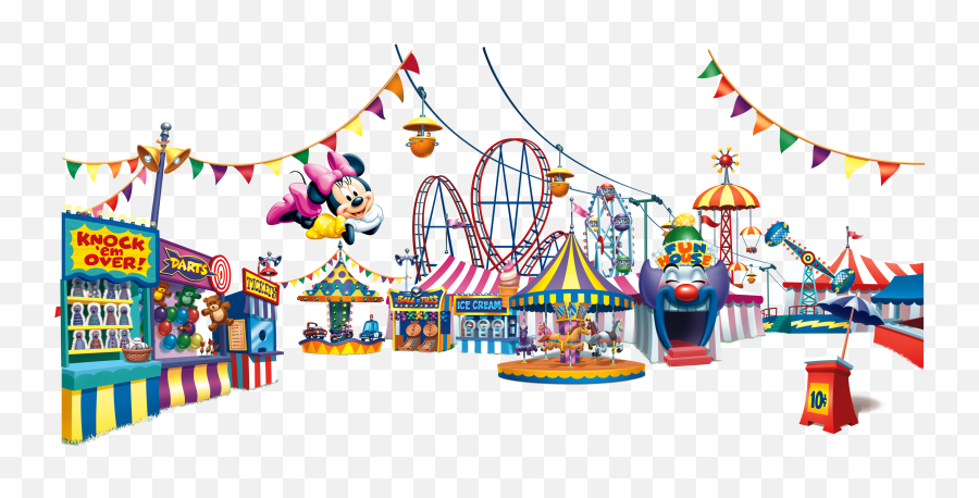 Amusement Clipart Recreational Park - Cartoon Amusement Park Png,Fun Png