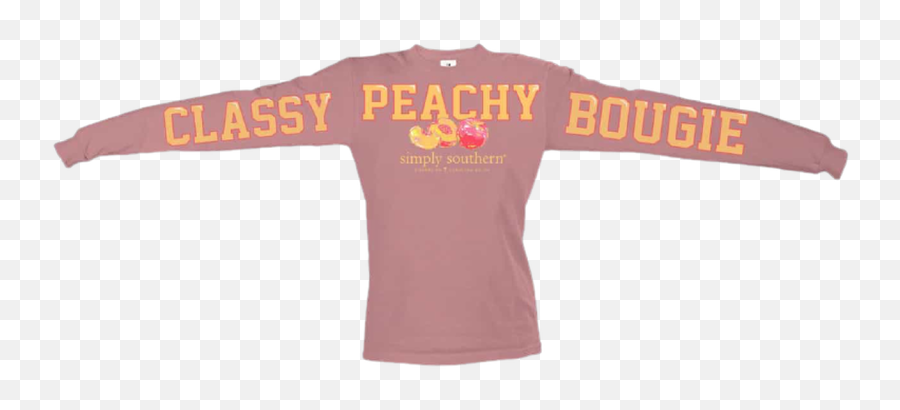 Simply Southern Fan Jersey Peach Crepe Ls - Girls Round Here Long Sleeve Png,Crepe Icon