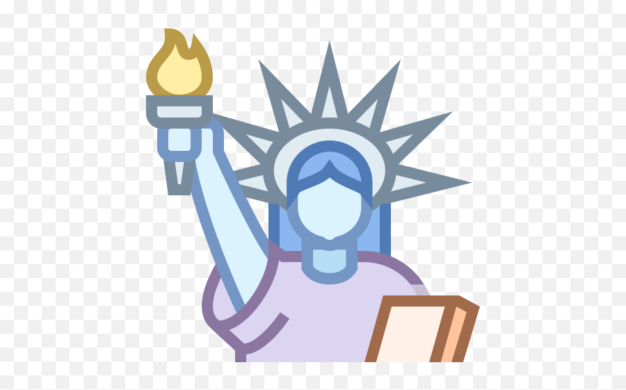 Statue Of Liberty Icon In Office S Style - Uv Light Uv Sign Png,Statue Of Liberty Icon Png