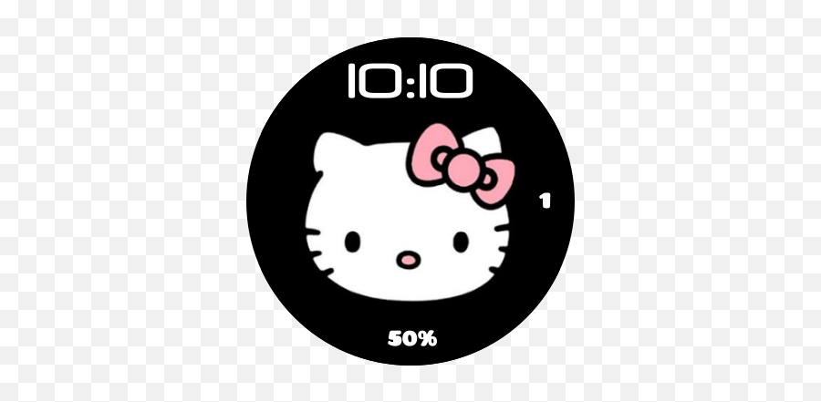 Timeflik U2014 A New Name For Watch Face App Mr Time - Iphone Hello Kitty Wallpaper Black Png,Hello Kitty Battery Icon