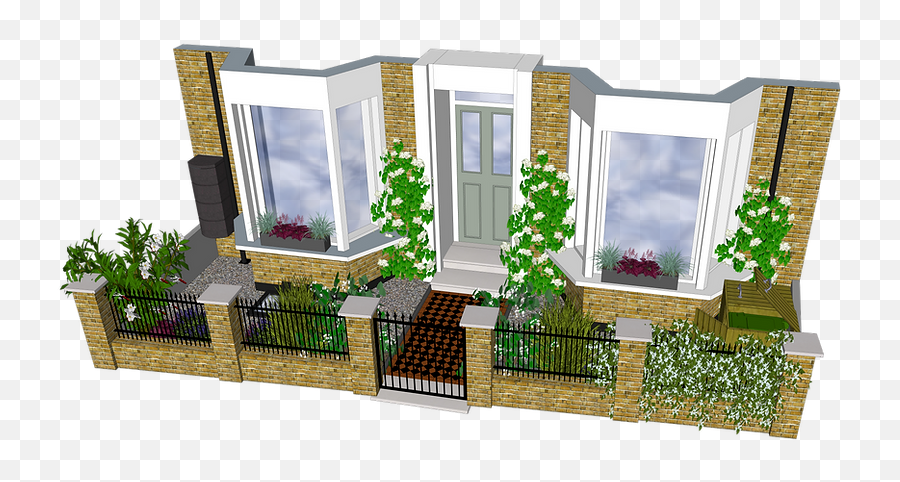 A Timeless Classic - My N16 Victorian Front Garden Design Victorian Front Garden With Plants Png,Victorian House Icon