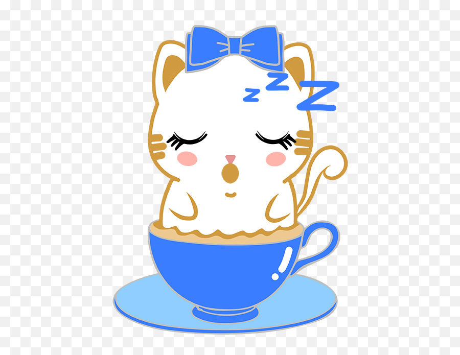 Kitty Cappuccino Messages Sticker - Clip Art Png,Cappuccino Png