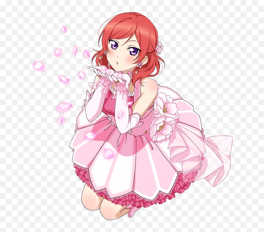 Anime Girl With Red Hair And Blue Eyes - Live Love School Idol Valenyines Png,Red Hair Png