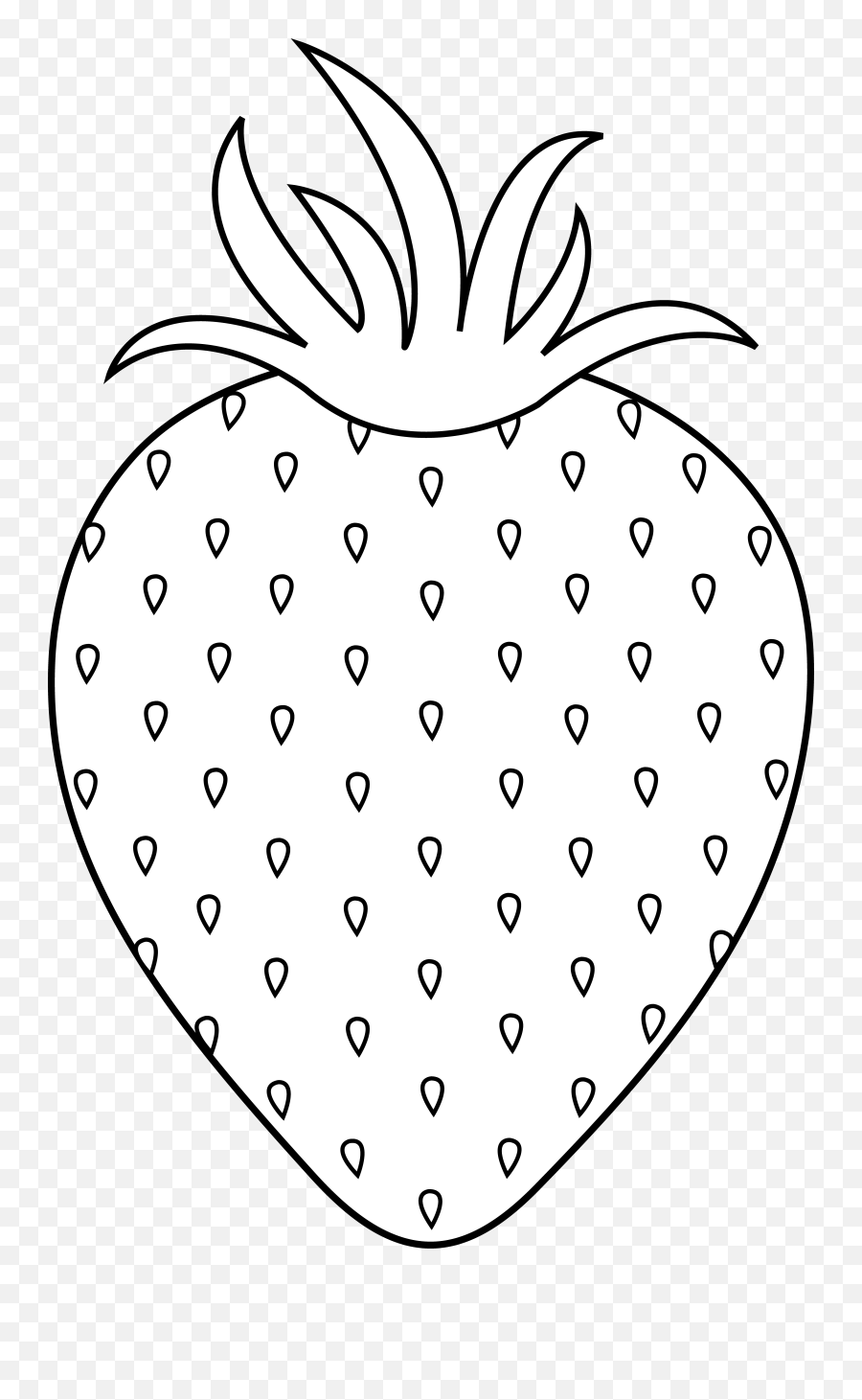 Black And White 3 Nice Clipart Png - Outline Strawberry Clipart Black And White,Strawberry Clipart Png