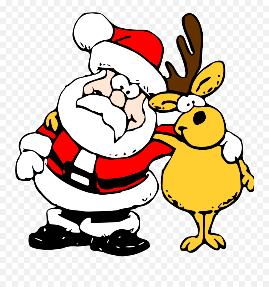 13 Christmas Logo Logos Clip Art Clipartlook - Clipart Santa And Reindeer Png,Christmas Logo Png