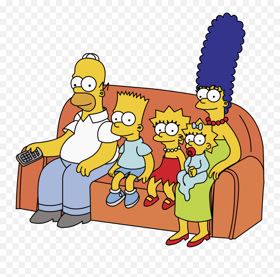 Simpsons Logo Png Transparent - Simpsons On The Sofa,Simpsons Logo Png