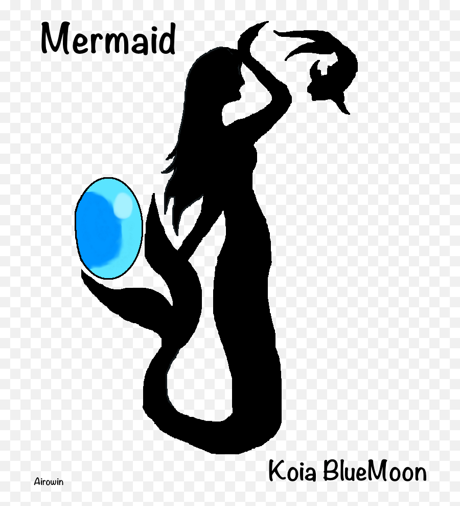 Download Hd How To Draw Mermaid Tails - Drawing Transparent Silhoette Mermaid Drawing Png,Mermaid Tails Png