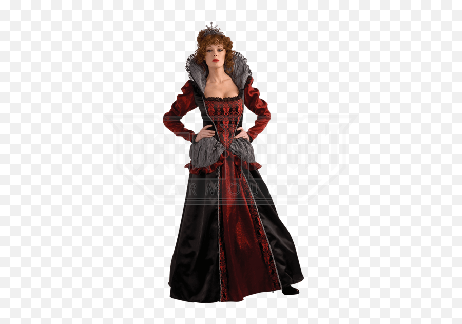 Dark Queen Womens Evil Witch Victorian Gothic Skull Gown - Halloween Costume Png,Evil Queen Png