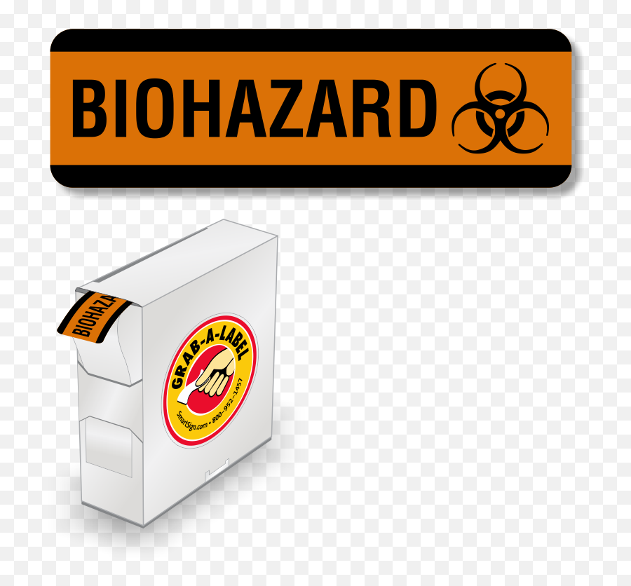Biohazard Labels In Dispenser 500 Labelsbox Sku Lb - B520p500 Graphic Design Png,Biohazard Transparent