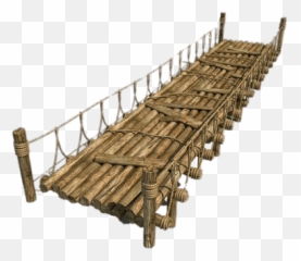 Wooden Bridge With Rope Transparent Png - StickPNG Png