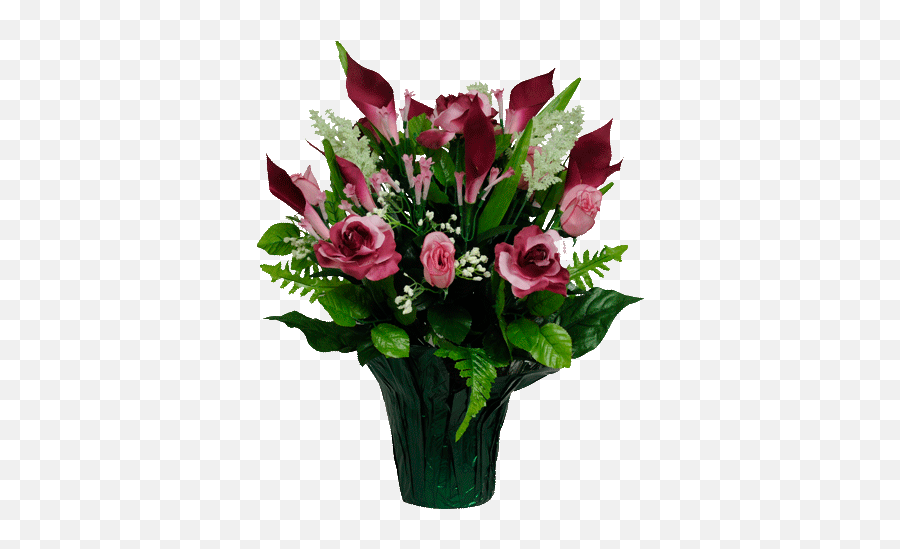 Burgundy And Pink White Calla Lily Bouquet Full Size Png