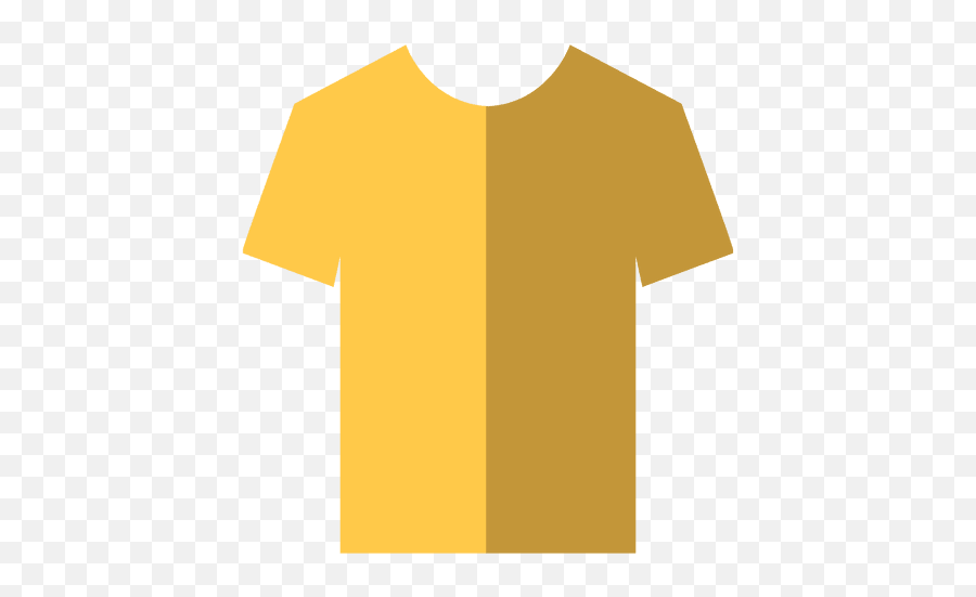 Flat Yellow Tshirt - T Shirt Png Vector,T Shirts Png