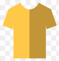 Flat Yellow Tshirt - T Shirt Png Vector,T Shirts Png