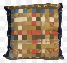 Blue Mix Color Square Shape Checker Fabric Couch Sofa Cushion - Decorative png