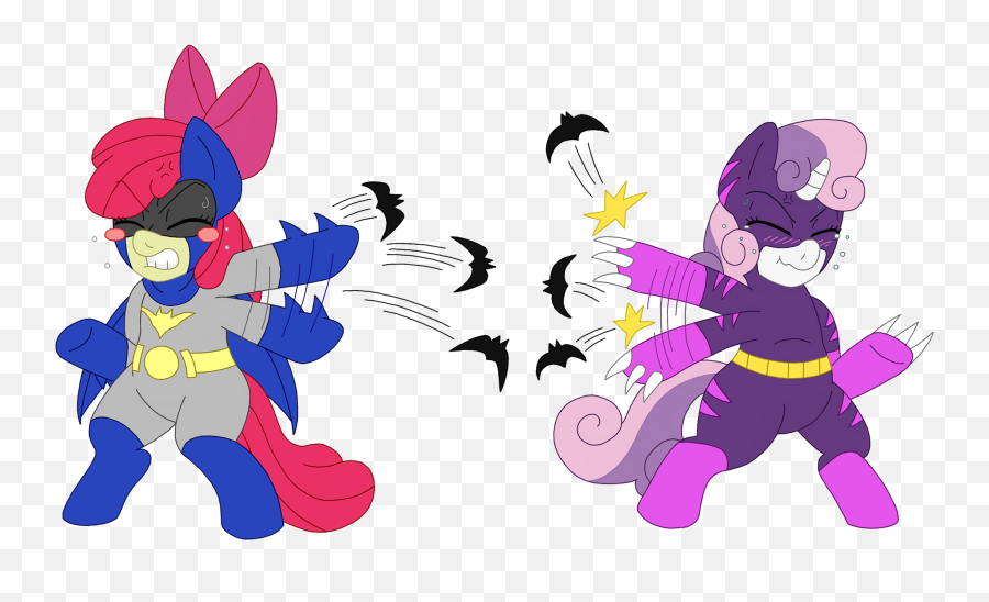 565409 - Safe Artistblackbewhite2k7 Apple Bloom Sweetie Fictional Character Png,Batarang Png