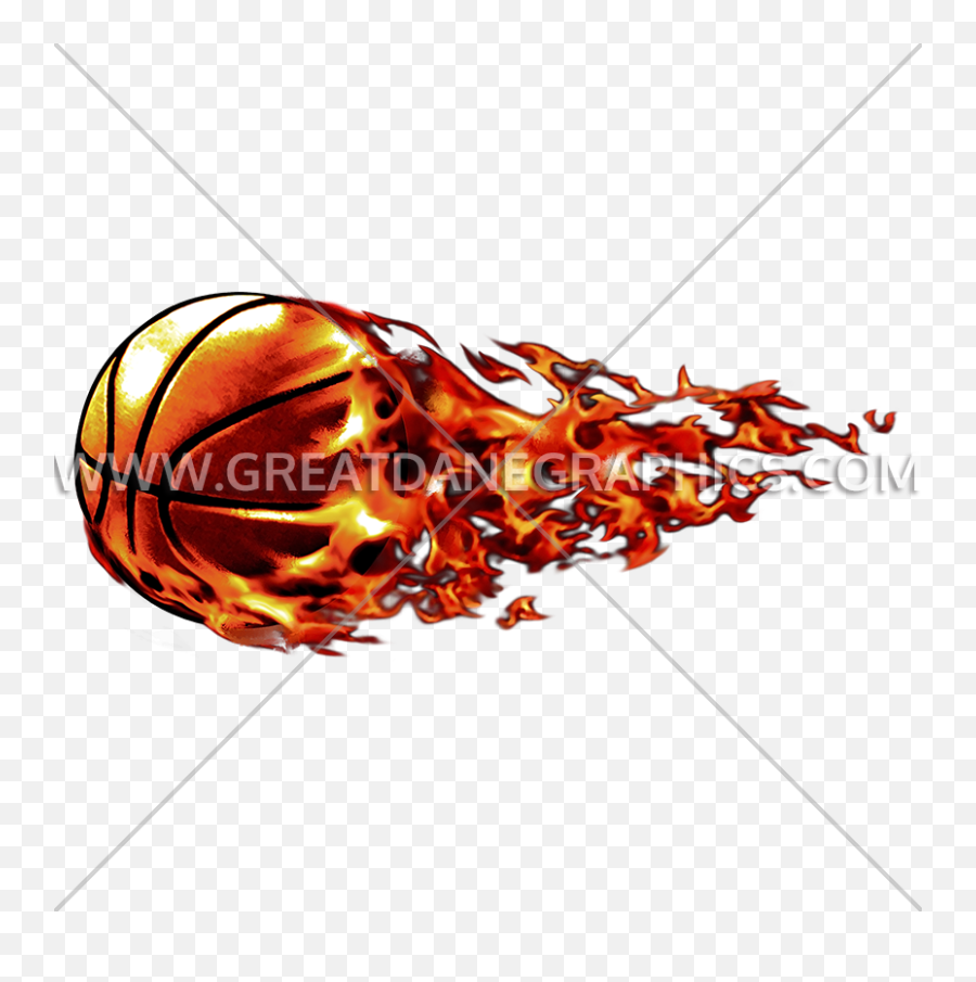 Flying Flaming Basketball - For Basketball Png,Flaming Basketball Png