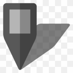 Simple Location Map Pin Icon Gray Free - Horizontal png