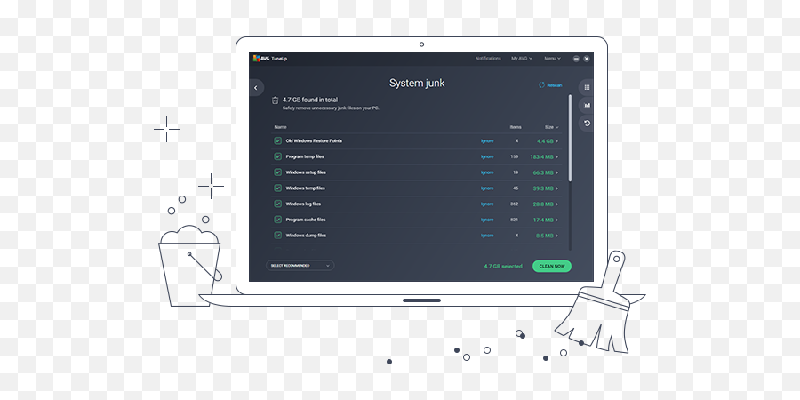 Avg Tuneup Clean U0026 Speed Up Your Pc Free Download - Vertical Png,Du Speed Booster Icon