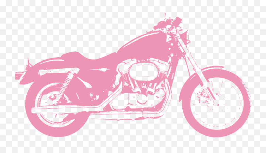 Motorcycle Pink Bike - Harley Davidson Sportster 883 Png,Motorcycle Clipart Png