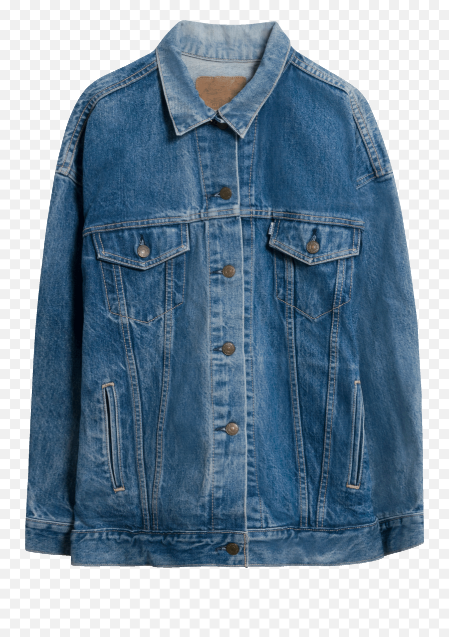 Basicspace - Leviu0027s Vintage U0027live To Rideu0027 Oversized Denim Jacket Mid Blue Patch Pocket Png,Icon Denim Motorcycle Jacket