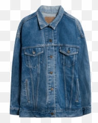 Basicspace - Leviu0027s Vintage u0027Live To Rideu0027 Oversized Denim Jacket Mid Blue Patch Pocket png