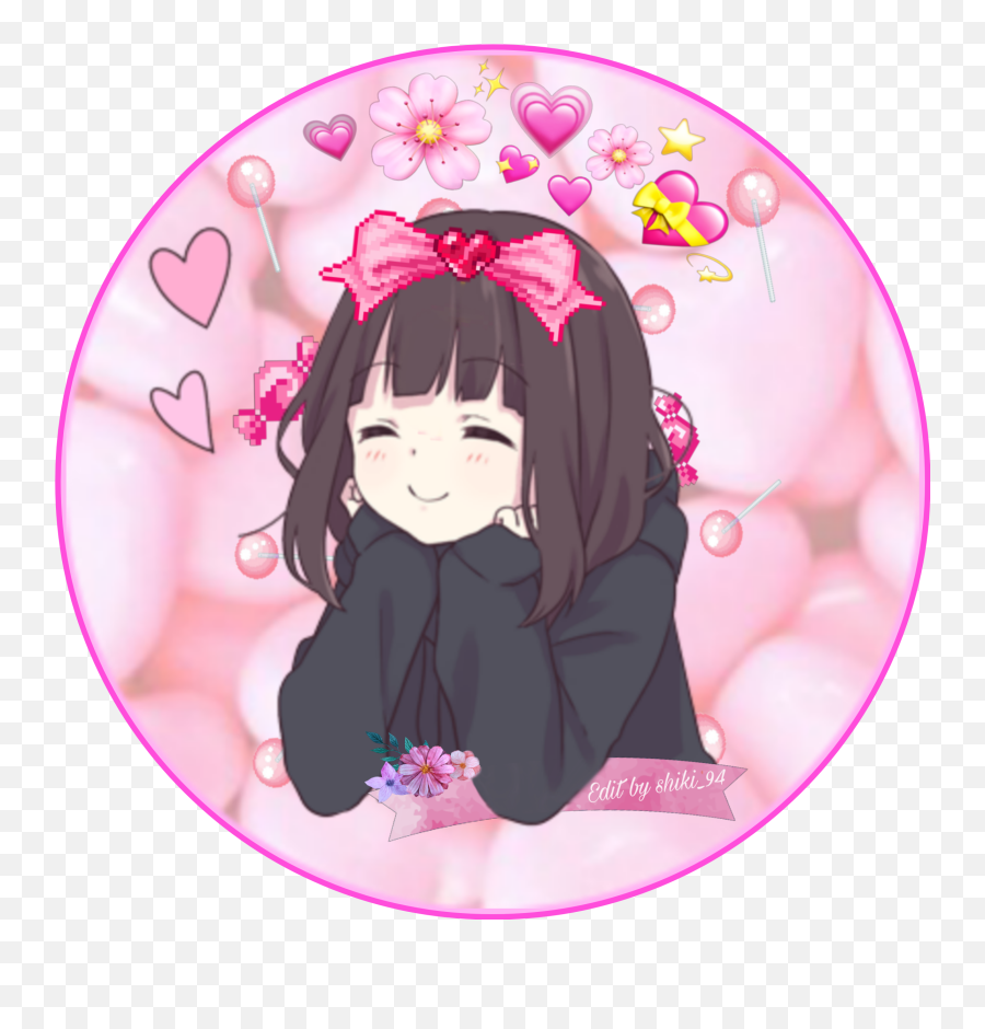 Pink Pinkbackground Image By Brittany - Anime Love Stickers Png,Pink Anime Girl Icon