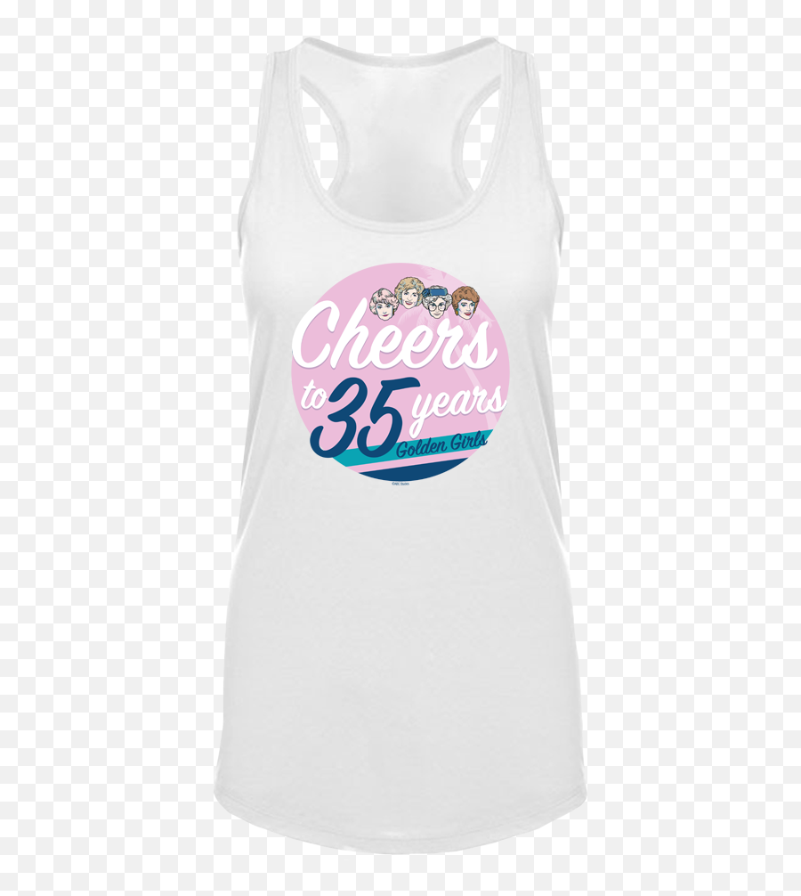The Golden Girls Cheers To 35 Years Womenu0027s Racerback Tank Top - Active Tank Png,Tank Top Icon
